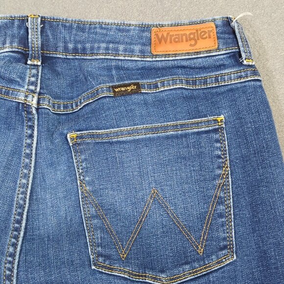 Wrangler Denim - Wrangler Jeans Women's 32M Blue High Rise Bold Boot Western Cowgirl Rodeo